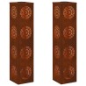 Lumière de chemin LED solaire 2 pcs Rouillé Acier patiné 538015538015