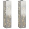 Lumière de chemin LED solaire 2 pcs Argenté Acier inoxydable 538028538028
