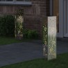Lumière de chemin LED solaire 2 pcs Argenté Acier inoxydable 538028538028