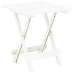 Table pliable de jardin blanc 45x43x50 cm plastique  538030538030