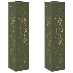 Lumière de chemin LED solaire 2 pcs Vert olive 538031538031