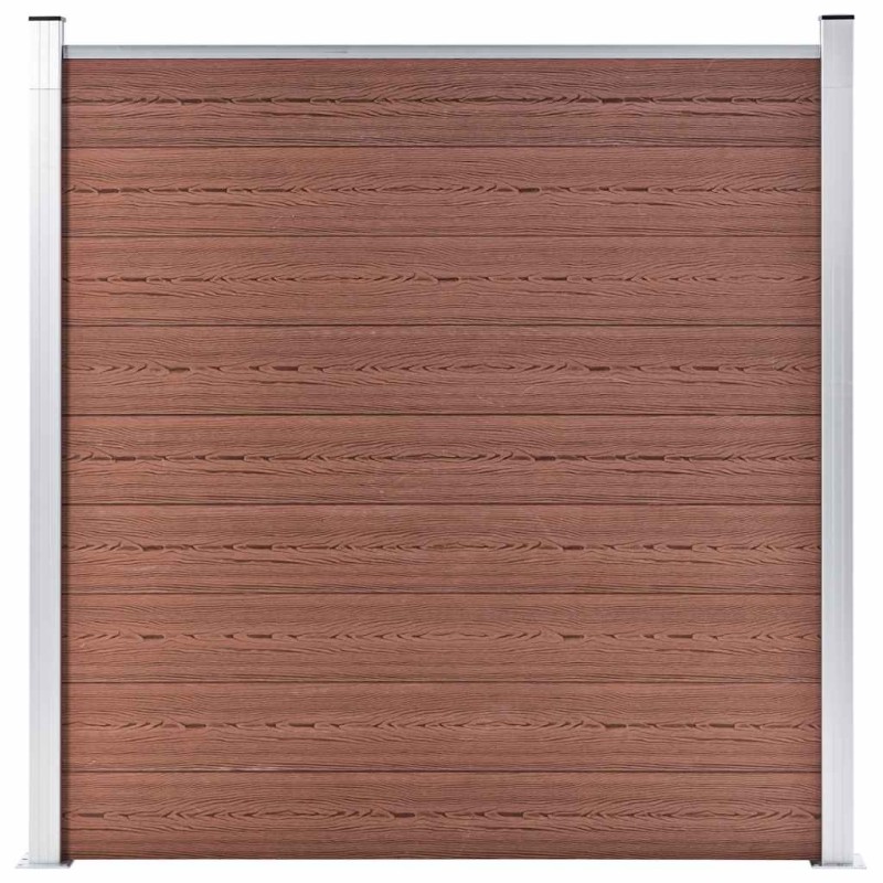 Clôture de jardin WPC 180x186 cm Marron 538033538033
