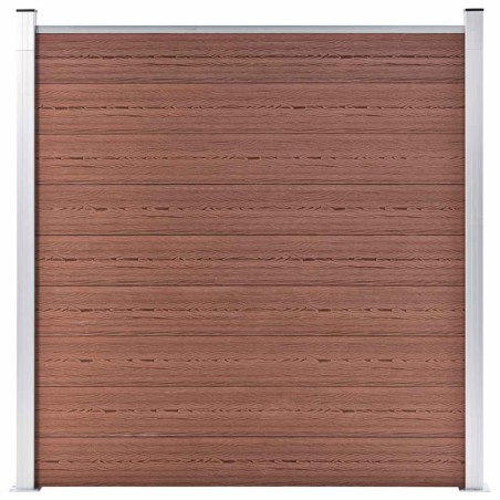 Clôture de jardin WPC 180x186 cm Marron 538033538033
