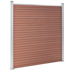 Clôture de jardin WPC 180x186 cm Marron 538033538033