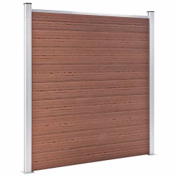 Clôture de jardin WPC 180x186 cm Marron 538033538033