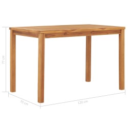 Table à dîner de jardin 120x70x77 cm Bois de teck solide 538034538034