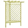 Pergola d'angle avec siège 130x130x197 cm Pin imprégné 538036538036
