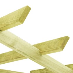 Pergola d'angle avec siège 130x130x197 cm Pin imprégné 538036538036