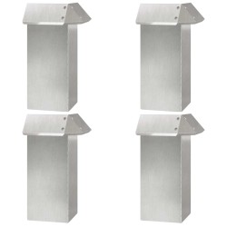 Clôture à escargots 4 pcs Argent 13,5 x 13,5 x 25 cm 538053538053
