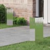 Lumière de chemin LED solaire 2 pcs Argenté Acier inoxydable 538058538058