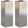 Lumière de chemin LED solaire 2 pcs Argenté Acier inoxydable 538058538058