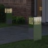 Lumière de chemin LED solaire 2 pcs Argenté Acier inoxydable 538058538058