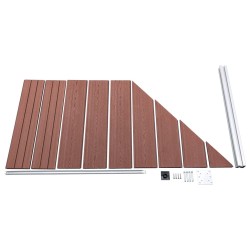 Panneau de clôture WPC 95x(105-180) cm Marron 538061538061