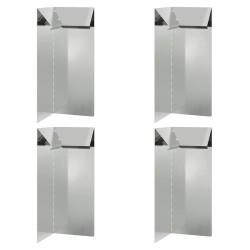 Clôture à escargots 4 pcs Argent 10 x 10 x 25 cm 538063538063