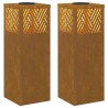 Lumière de chemin LED solaire 2 pcs Bronze Acier patiné 538066538066