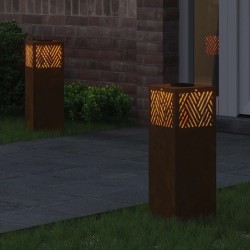 Lumière de chemin LED solaire 2 pcs Bronze Acier patiné 538066538066