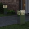 Lumière de chemin LED solaire 2 pcs Argenté Galvanisé 538067538067