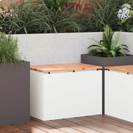 Banc de jardin Blanc 60 x 40 x 43 cm Acier 538076538076