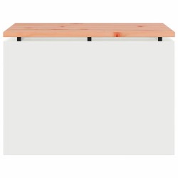 Banc de jardin Blanc 60 x 40 x 43 cm Acier 538076538076