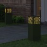 Lumière de chemin LED solaire 2 pcs Vert olive 538079538079