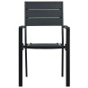Chaises de jardin lot de 2 Noir PEHD Aspect de bois 538083538083