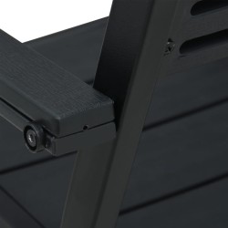Chaises de jardin lot de 2 Noir PEHD Aspect de bois 538083538083
