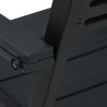 Chaises de jardin lot de 2 Noir PEHD Aspect de bois 538083538083
