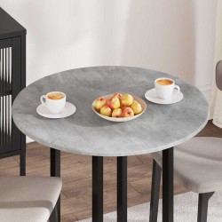 Plateau de table Gris béton Ø 80 x 1,5 cm Bois d'ingénierie 538084538084