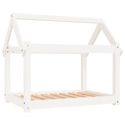 Lit pour chien Blanc 81x60x70 cm Bois de pin solide 538085538085