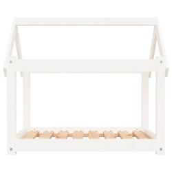 Lit pour chien Blanc 81x60x70 cm Bois de pin solide 538085538085