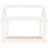 Lit pour chien Blanc 81x60x70 cm Bois de pin solide 538085538085