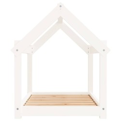 Lit pour chien Blanc 81x60x70 cm Bois de pin solide 538085538085