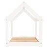 Lit pour chien Blanc 81x60x70 cm Bois de pin solide 538085538085