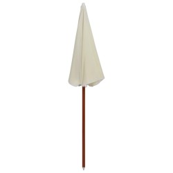 Parasol de jardin avec mât en acier 180 cm Sable 538086538086
