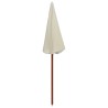 Parasol de jardin avec mât en acier 180 cm Sable 538086538086
