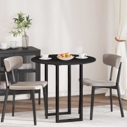 Plateau de table Noir Ø 80 x 1,5 cm Bois d'ingénierie 538087538087