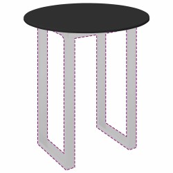 Plateau de table Noir Ø 80 x 1,5 cm Bois d'ingénierie 538087538087