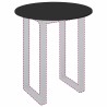Plateau de table Noir Ø 80 x 1,5 cm Bois d'ingénierie 538087538087