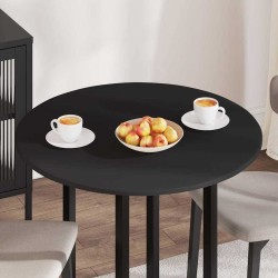 Plateau de table Noir Ø 80 x 1,5 cm Bois d'ingénierie 538087538087