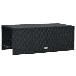 Salon de jardin 6 pcs avec coussins résine tressée noir 538088538088