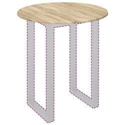 Plateau de table Chêne sonoma Ø 80 x 1,5 cm Bois d'ingénierie 538091538091