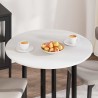 Plateau de table Blanc Ø 80 x 1,5 cm Bois d'ingénierie 538092538092