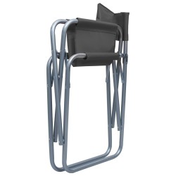 Chaises de metteur en scène lot de 2 Acier Gris 538099538099