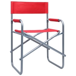 Chaises de metteur en scène lot de 2 Acier Rouge 538100538100