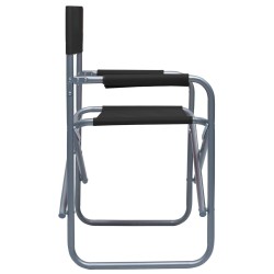 Chaises de metteur en scène lot de 2 Acier Noir 538101538101