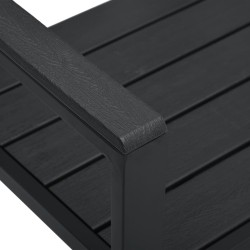 Banc de jardin 120 cm PEHD Noir Aspect de bois 538104538104