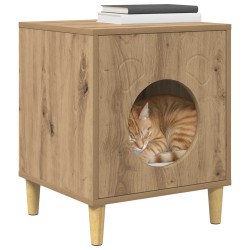 Maison pour chat Chêne artisan 42,5 x 40 x 53 cm 538105538105