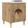 Maison pour chat Chêne artisan 42,5 x 40 x 53 cm 538105538105