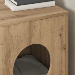Maison pour chat Chêne artisan 42,5 x 40 x 53 cm 538105538105