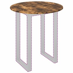 Plateau de table Chêne fumé Ø 80 x 1,5 cm Bois d'ingénierie 538107538107